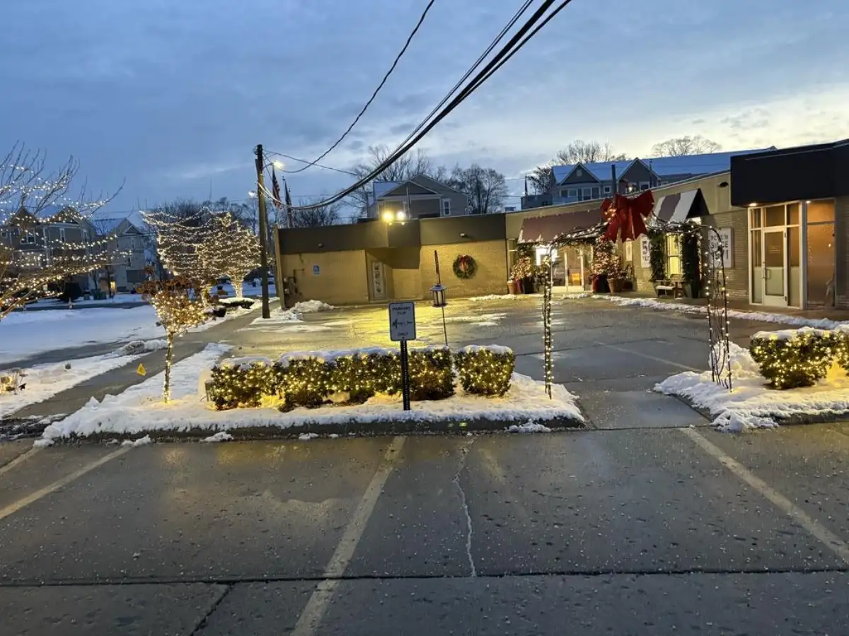 Cleared commercial property after a Metro Detroit snow event